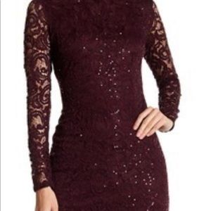 Marina Long Sleeve Sequin Dress NWT